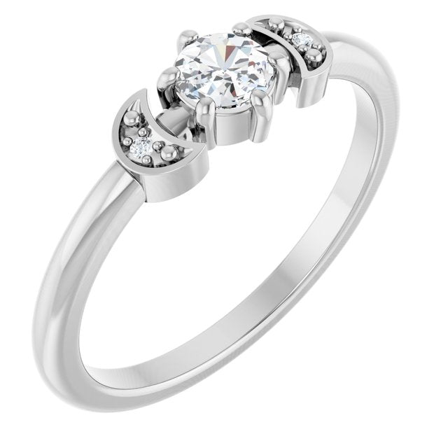 Sterling Silver 1/6 CTW Rose-Cut Natural Diamond Stackable Ring