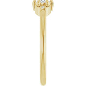 14K Yellow 1/6 CTW Rose-Cut Natural Diamond Stackable Ring