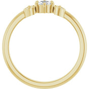 14K Yellow 1/6 CTW Rose-Cut Natural Diamond Stackable Ring