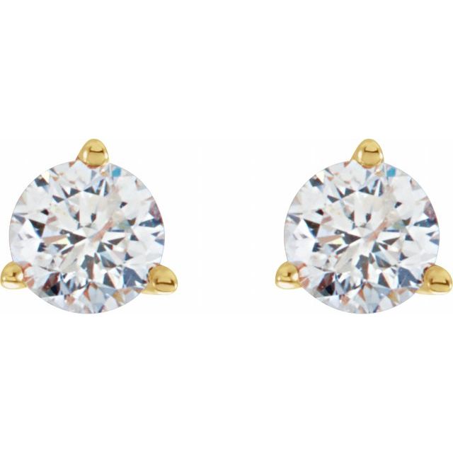 14K Yellow 3/4 CTW Natural Diamond Stud Earrings