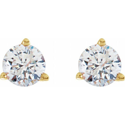 14K Yellow 3/4 CTW Natural Diamond Stud Earrings