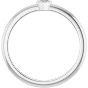 Platinum 1/10 CT Natural Diamond Stackable Ring
