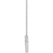14K Lab-Grown Diamond Heart Necklace 16-18" with 3/8 to 1/5 CTW