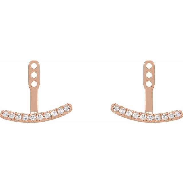 5 CTW Lab-Grown Diamond Curved Bar Earring Jackets