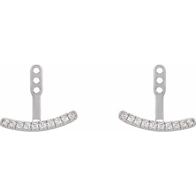 5 CTW Lab-Grown Diamond Curved Bar Earring Jackets