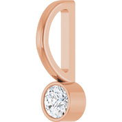 14K Rose 1/10 CT Natural Diamond Charm/Pendant