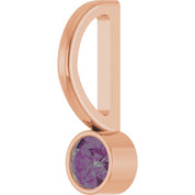 14K Rose Natural Alexandrite Charm/Pendant