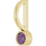 14K Yellow Lab-Grown Alexandrite Charm/Pendant