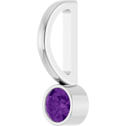 Sterling Silver Natural Amethyst Charm/Pendant