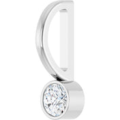 Platinum 1/10 CT Natural Diamond Charm/Pendant