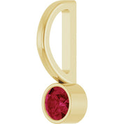 14K Yellow Natural Ruby Charm/Pendant