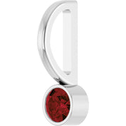 14K White Natural Mozambique Garnet Pendant/Charm