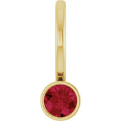 14K Yellow Natural Ruby Charm/Pendant