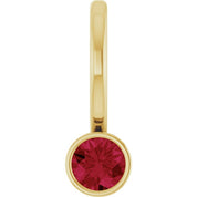 14K Yellow Natural Ruby Charm/Pendant