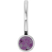 14K White Natural Alexandrite Charm/Pendant