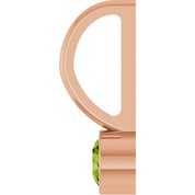 14K Rose Natural Peridot Charm/Pendant