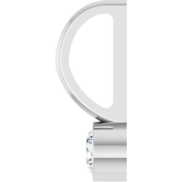 Platinum 1/10 CT Natural Diamond Charm/Pendant