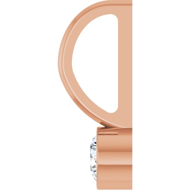 14K Rose 1/10 CT Natural Diamond Charm/Pendant
