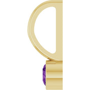 14K Yellow Natural Amethyst Charm/Pendant