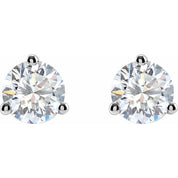 14K White 1 CTW Lab-Grown Diamond Stud Earrings