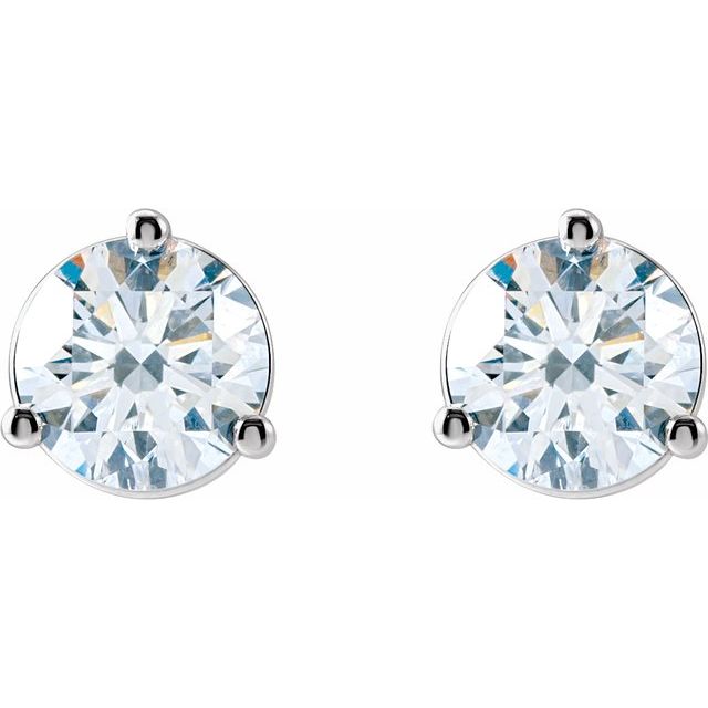 14K White 1 1/4 CTW Lab-Grown Diamond Stud Earrings