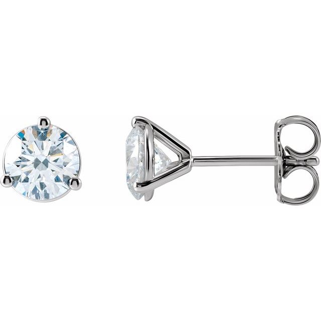 14K White 1 1/4 CTW Lab-Grown Diamond Stud Earrings