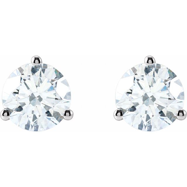 14K White 1 1/2 CTW Lab-Grown Diamond Stud Earrings