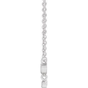 Sterling Silver .015 CT Natural Diamond Mama 18" Necklace