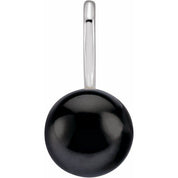 Sterling Silver Cultured Black Akoya Pearl Charm/Pendant