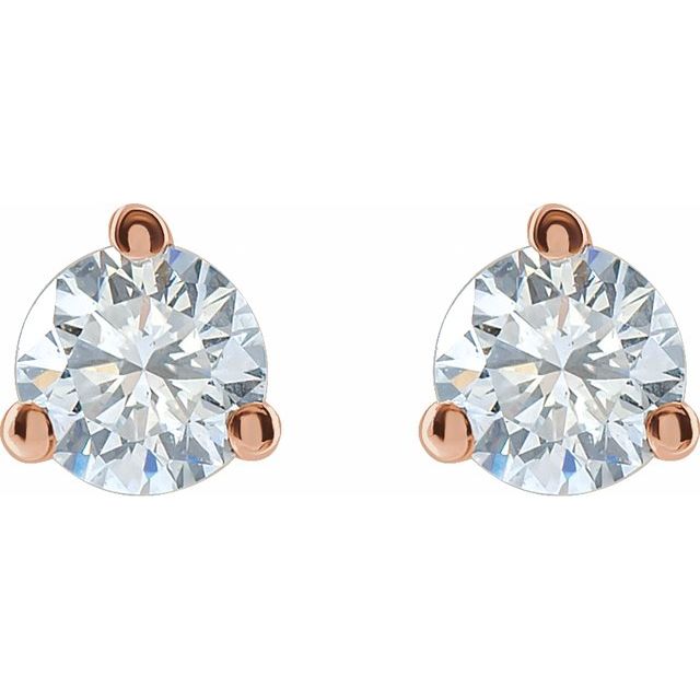 14K Rose 1/4  CTW Lab-Grown Diamond Stud Earrings