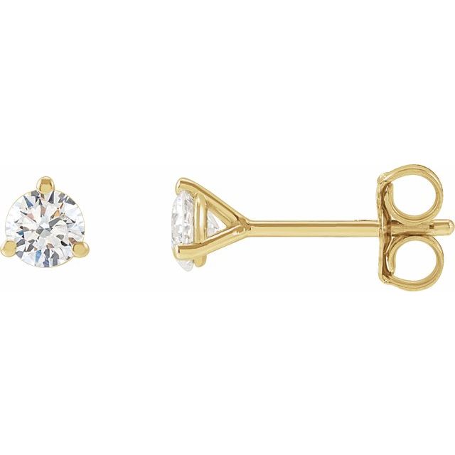 14K Yellow Lab-Grown Diamond Stud Earrings - 1/6 CTW - LG664