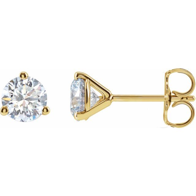 14K Yellow 1 1/4 CTW Lab-Grown Diamond Stud Earrings