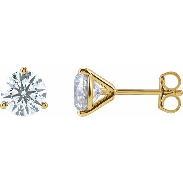 14K Yellow 1 1/2 CTW Lab-Grown Diamond Stud Earrings