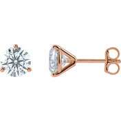 14K Rose 2 1/2 CTW Lab-Grown Diamond Stud Earrings