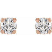 14K Rose 1/6 CTW Natural Diamond Stud Earrings