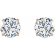 14K Rose 2 CTW Lab-Grown Diamond Stud Earrings
