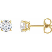 14K Yellow 1 1/4 CTW Lab-Grown Diamond Stud Earrings