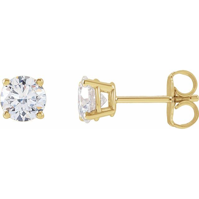 14K Yellow 1 1/4 CTW Lab-Grown Diamond Stud Earrings