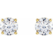 14K Yellow 1 1/4 CTW Lab-Grown Diamond Stud Earrings