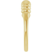 14K Yellow Puffed Stackable Ring