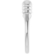 Platinum Puffed Stackable Ring