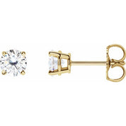 14K Yellow 4.5 mm Stuller Lab-Grown Moissanite Stud Earrings
