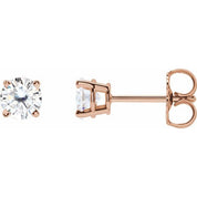 14K Rose 4.5 mm Stuller Lab-Grown Moissanite Stud Earrings