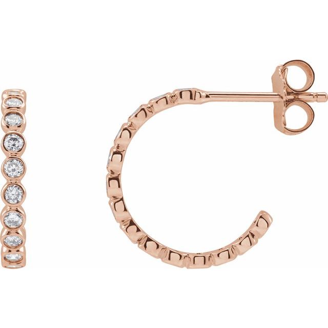 8 CTW Lab-Grown Diamond 14 mm Hoop Earrings
