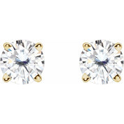 14K Yellow 4.5 mm Stuller Lab-Grown Moissanite Stud Earrings