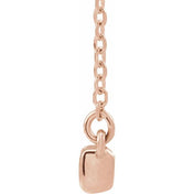 14K Rose 1/2 CTW Lab-Grown Diamond French-Set Bar 18" Necklace