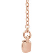 14K Rose 1/2 CTW Lab-Grown Diamond French-Set Bar 18" Necklace