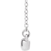 14K White 1/2 CTW Lab-Grown Diamond French-Set Bar 18" Necklace