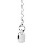 14K White 1/2 CTW Lab-Grown Diamond French-Set Bar 18" Necklace