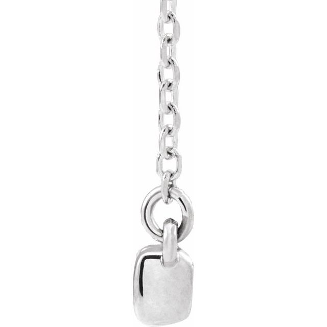 14K White 1/2 CTW Lab-Grown Diamond French-Set Bar 18" Necklace